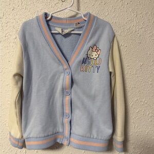 H&M Kids Hello Kitty Blue and Cream Cardigan